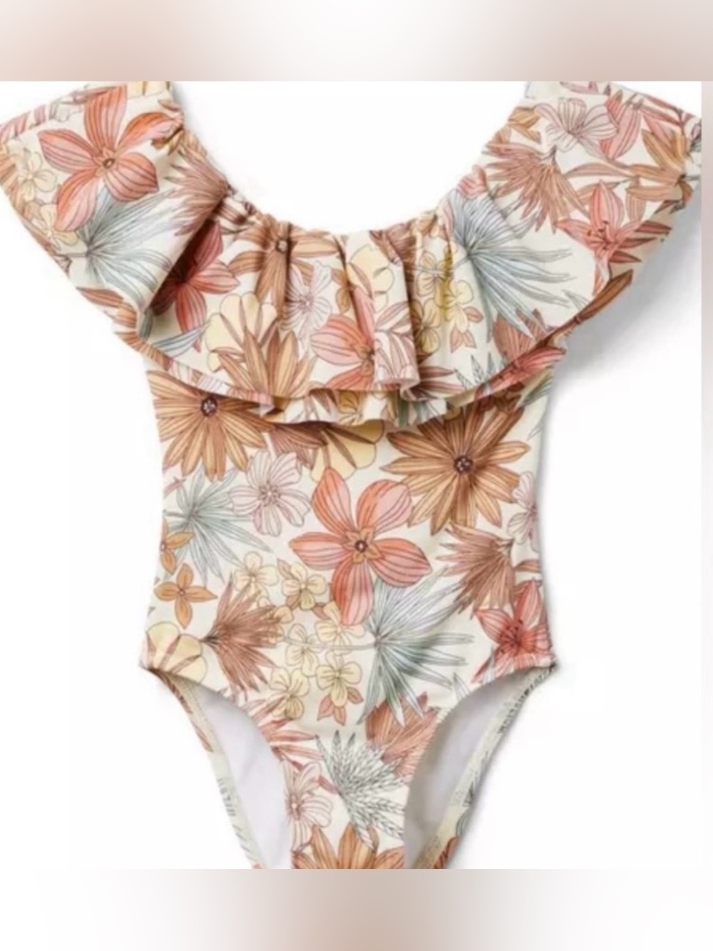 JANIE AND JACK FLORAL RUFFLE SWIMSUIT